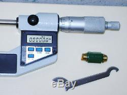 MITUTOYO 1-2 Inch DIGITAL MICROMETER NO 293-702 with CASE & 1 INCH STANDARD