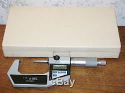 MITUTOYO 1-2 Inch DIGITAL MICROMETER NO 293-712 with CASE