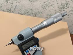 MITUTOYO 1-2 Inch DIGITAL POINT MICROMETER with CASE & STANDARD CARBIDE POINTS
