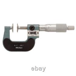 MITUTOYO 223-125 Digital Disk Micrometer, 0-1 In, 0.001 In 4CGF5