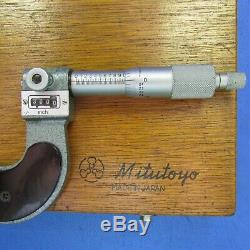 MITUTOYO 226-139 Digital 2-3 Screw Thread Micrometer w 4 Pair Anvil Machinist