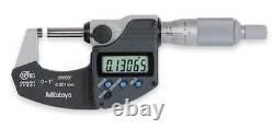MITUTOYO 293-340-30CAL Digital Micrometer, 0-1 In, Cert, Ratchet 4LA74