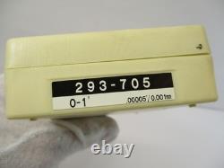 MITUTOYO # 293-705 Digital Micrometer 0 1 x. 00005 Carbide Tip Friction LN