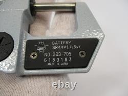 MITUTOYO # 293-705 Digital Micrometer 0 1 x. 00005 Carbide Tip Friction LN