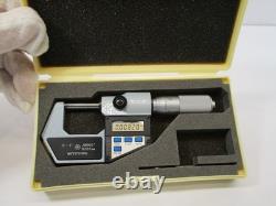 MITUTOYO # 293-705 Digital Micrometer 0 1 x. 00005 Carbide Tip Friction LN