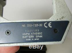 MITUTOYO # 293-722-30, 1 2 x. 00005 or. 001 mm Digital Micrometer, Case, EC