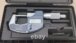 MITUTOYO 293-831-30 0-1DIGIMATIC MICROMETER, RATCHET STOP THIMBLE In NICE CASE