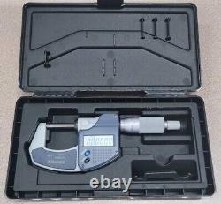 MITUTOYO 293-831-30 0-1DIGIMATIC MICROMETER, RATCHET STOP THIMBLE In NICE CASE
