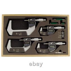 MITUTOYO 293-961-30 Micrometer Set, 0-4In, 0.00005In, 4Pc 4CGG3