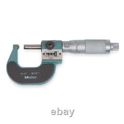 MITUTOYO 295-153 Spherical Micrometer, Flat, 0-1 In 1ARD8