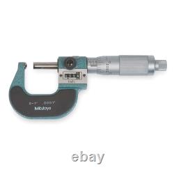 MITUTOYO 295-153 Spherical Micrometer, Flat, 0-1 In 1ARD8