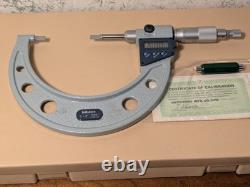 MITUTOYO 2-3 Inch DIGITAL Blade MICROMETER NO 422-313-30 with CASE & STANDARD