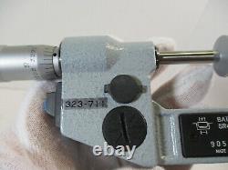 MITUTOYO # 323-711 Digital Disc Micrometer, 0 1 x. 00005 &. 001 mm Grads, LN