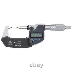 MITUTOYO 342-361-30 Point Micrometer, Digital, 0-1 In, 30 Deg