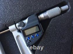 MITUTOYO 389-351-30 Digital Micrometer, Deep Throat, 0-1