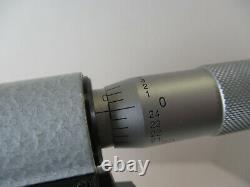 MITUTOYO # 395-733 Digital Micrometer. 184 Round Anvil, 0 1 x. 00005, LN