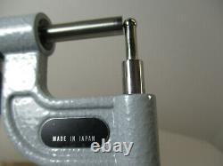 MITUTOYO # 395-733 Digital Micrometer. 184 Round Anvil, 0 1 x. 00005, LN