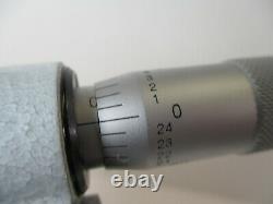 MITUTOYO # 395-734 Digital Micrometer. 315 Round Anvil, 0 1 x. 00005, LN