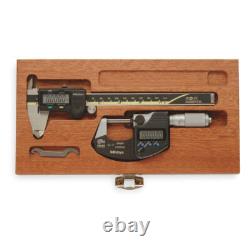 MITUTOYO 64PKA077B Precision Meas. Tool Kit, Digital Caliper 1ARY4