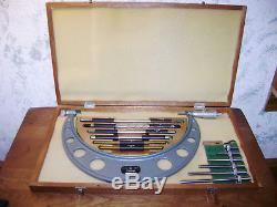 MITUTOYO 6-12 Inch DIGITAL MICROMETER SET NO 204-138 with STANDARDS