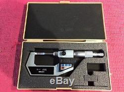 MITUTOYO DIGITAL BLADE outside Micrometer 0-1 Inch With. 00005 Grad