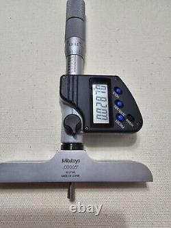 MITUTOYO Depth Micrometer 329-350-10 DMC4-6MB with 6 Rods