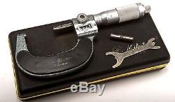 MITUTOYO Digit Outside Micrometer Model 193-212, 1 to 2.0001 Great Condition