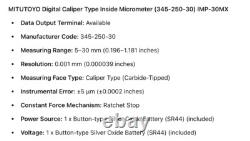 MITUTOYO Digital Caliper Type Inside Micrometer (345-250-30) IMP-30MX