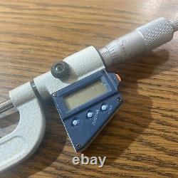MITUTOYO Digital Carbide V Anvil Micrometer. 4 to 1 Machinist Inspection