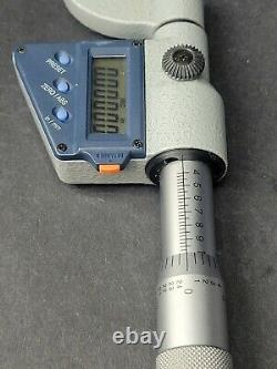 MITUTOYO Digital Carbide V Anvil Micrometer. 4 to 1 Machinist Inspection Digi