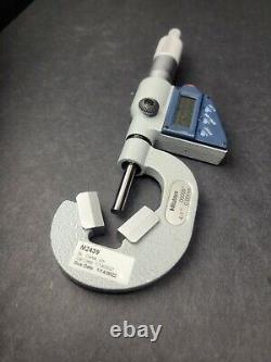 MITUTOYO Digital Carbide V Anvil Micrometer. 4 to 1 Machinist Inspection Digi