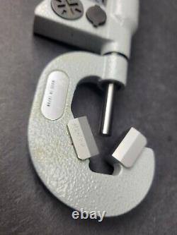 MITUTOYO Digital Carbide V Anvil Micrometer. 4 to 1 Machinist Inspection Digi