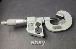 MITUTOYO Digital Carbide V Anvil Micrometer. 4 to 1 Machinist Inspection Digi