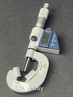 MITUTOYO Digital Carbide V Anvil Micrometer. 4 to 1 Machinist Inspection Digi