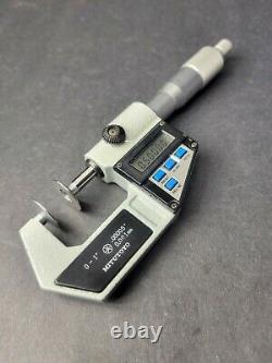 MITUTOYO Digital Disk Micrometer 0 to 1 Machinist. 0005/. 001mm Digimatic