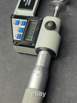 MITUTOYO Digital Disk Micrometer 0 to 1 Machinist. 0005/. 001mm Digimatic