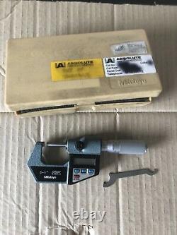MITUTOYO Digital External Micrometer 0 1 Range (0 25mm) No. 293-766-10