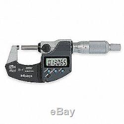 MITUTOYO Digital Micrometer, 0-1 In, Cert, Ratchet, 293-340-30CERT