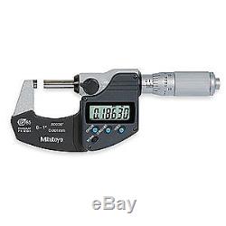 MITUTOYO Digital Micrometer, 0-1 In, Waterproof, 293-348-30