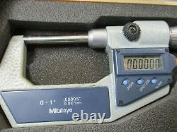 MITUTOYO Digital Micrometer 0 1 x. 00005 Grads, # 406-721-30, Electronic EC