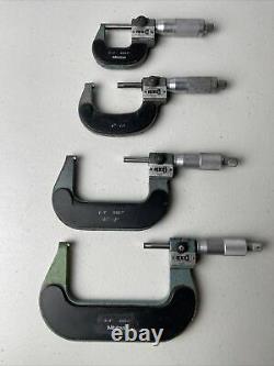 MITUTOYO Digital Micrometer LOT. 0001 Carbide Tip 0-1 1-2 2-3 3-4