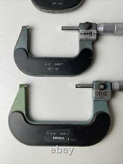 MITUTOYO Digital Micrometer LOT. 0001 Carbide Tip 0-1 1-2 2-3 3-4