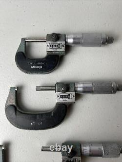 MITUTOYO Digital Micrometer LOT. 0001 Carbide Tip 0-1 1-2 2-3 3-4