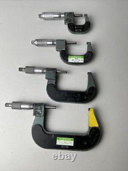 MITUTOYO Digital Micrometer LOT. 0001 Carbide Tip 0-1 1-2 2-3 3-4