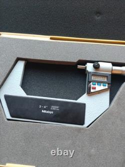 MITUTOYO Digital Outside MICROMETER 293-704 3-4 Pre Owned Tested