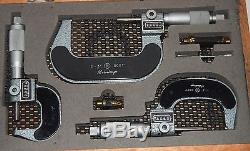 MITUTOYO MICROMETERS 0-3 Mechanical Digit Micrometer Set 193-923
