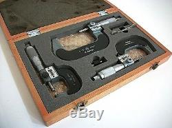 MITUTOYO Set of 3 Digit Counter Micrometers 0 to 3, 193-213, 193-212, 193-211
