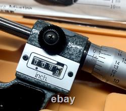 Machinist Tool Mitutoyo 0-1 Digit Spherical Anvil Micrometer 295-253 (NOS)
