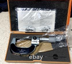 Machinist Tool Mitutoyo Digit 0-1 Micrometer 131-166 /. 118 Diameter Heads NOS