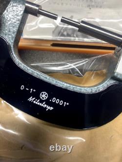 Machinist Tool Mitutoyo Digit 0-1 Micrometer 131-166 /. 118 Diameter Heads NOS